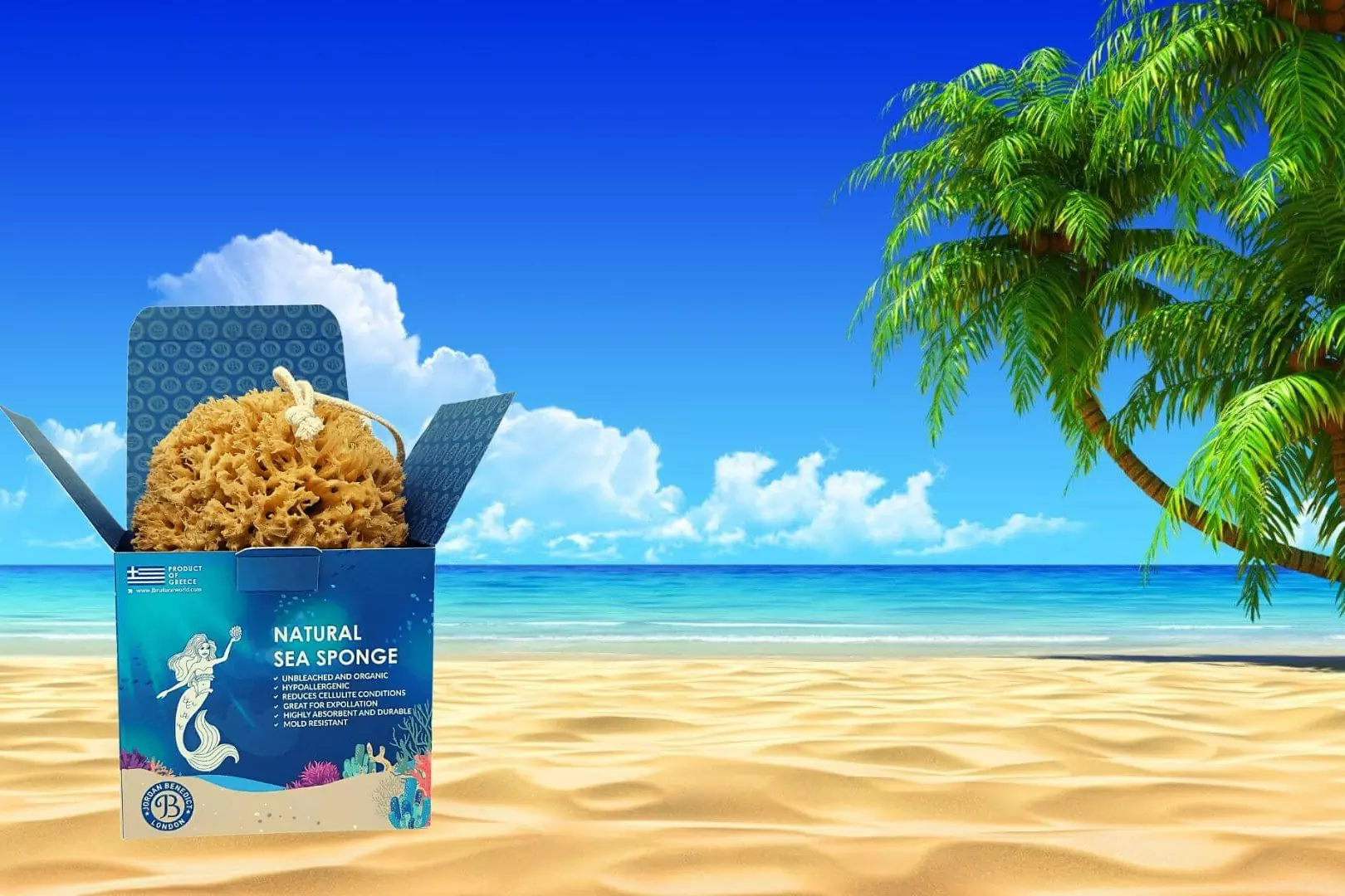 Remove dead skin with a sea sponge...before and after sun