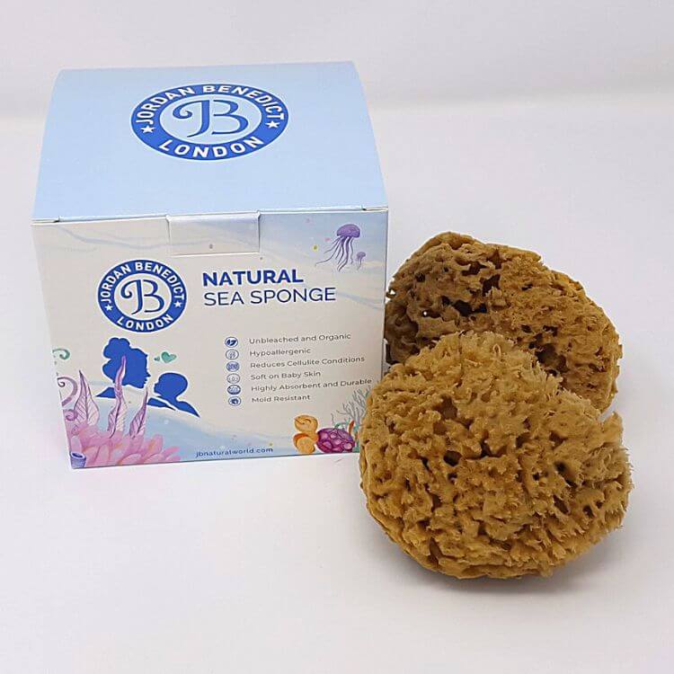 Baby bath natural sea sponge 2pk For the baby