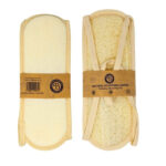 Natural loofah back scrubber